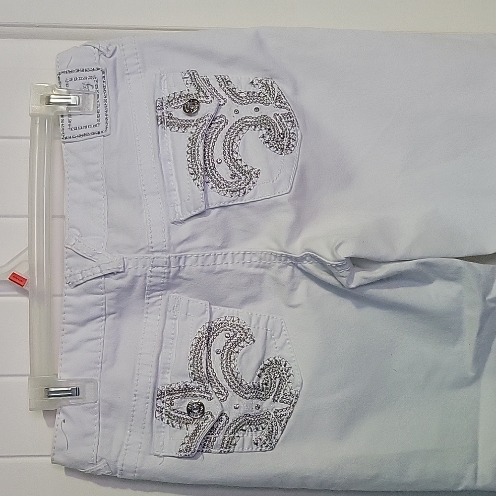 Vanity white jewel capri's